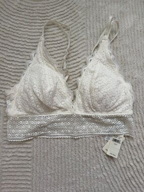 Aerie Removable Pads Lace Bralette Top Size S Small Black New with Tags